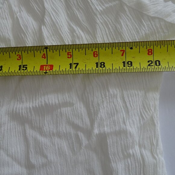 Gypsies and Moondust White Off-Shoulder Lace Trim Top Women Size L Summer FLAW - Picture 7 of 9